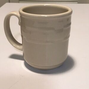 Preowned Longaberger Woven Traditions Ivory coffee mug - discontinued